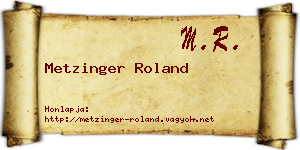 Metzinger Roland névjegykártya
